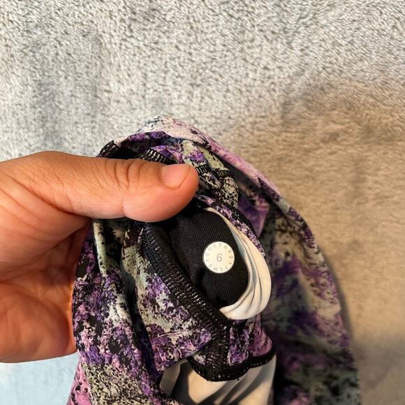 Lululemon Wunder Under High Rise Leggings Size 6 Purple Silver Black 28” Inseam - Picture 6 of 7